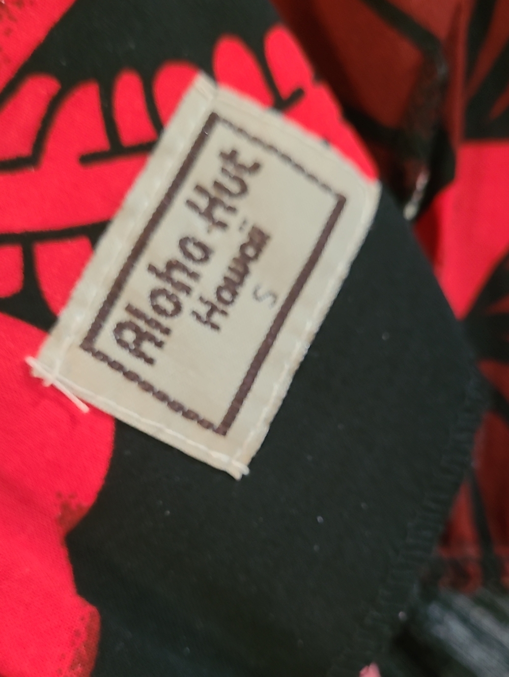 Black Dress with Bold Red Floral Print - Picture 2 of 4